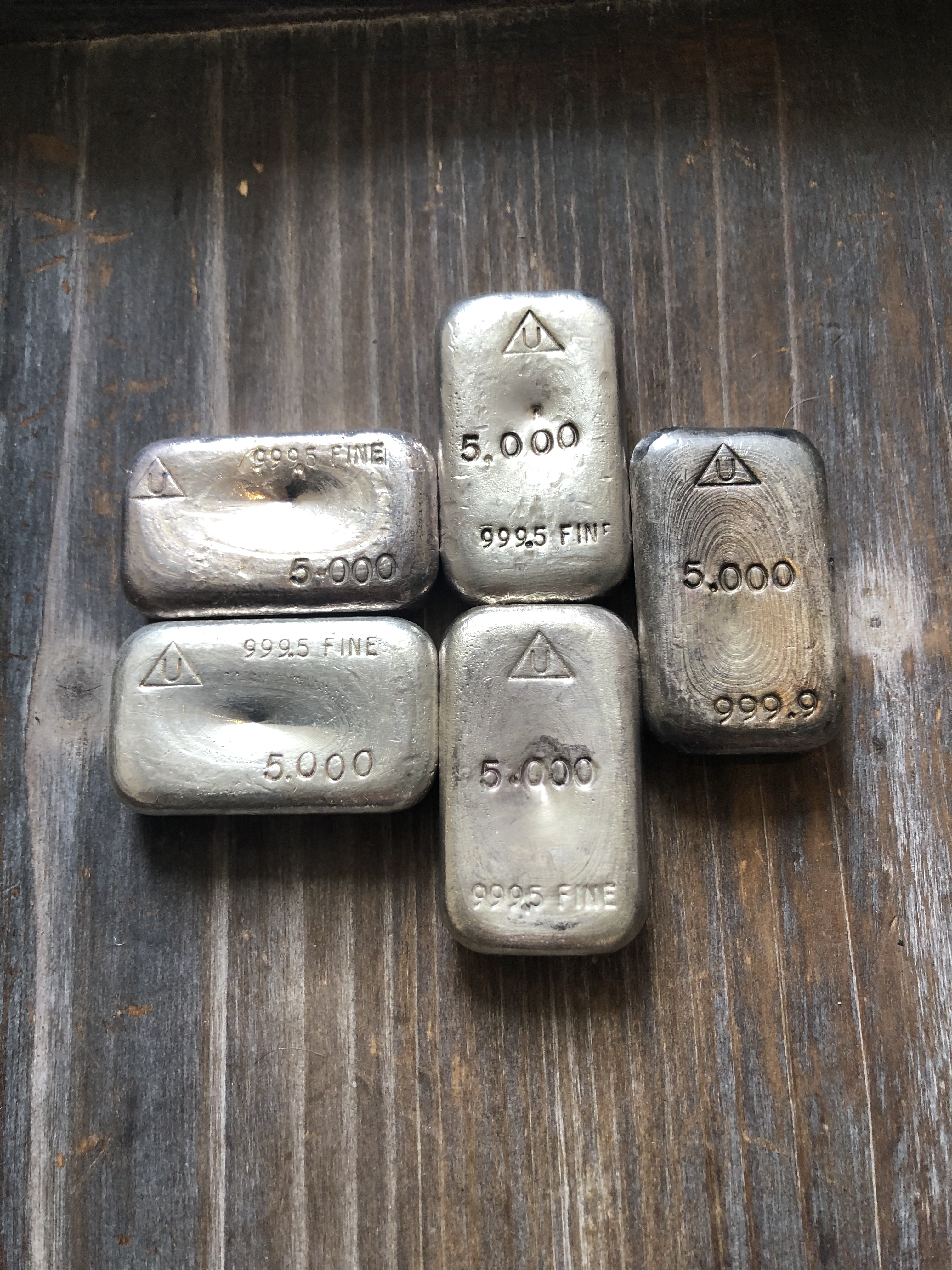 Rusty Silver Bar Delta Smelting and Refining - Vintage Silver Bars